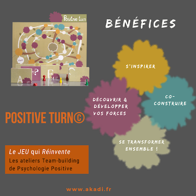 Positive Turn est un jeu d'entreprise de psychologie positive